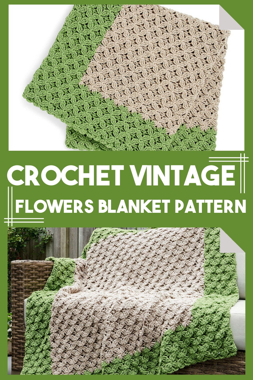 Crochet Vintage Flowers Blanket Pattern