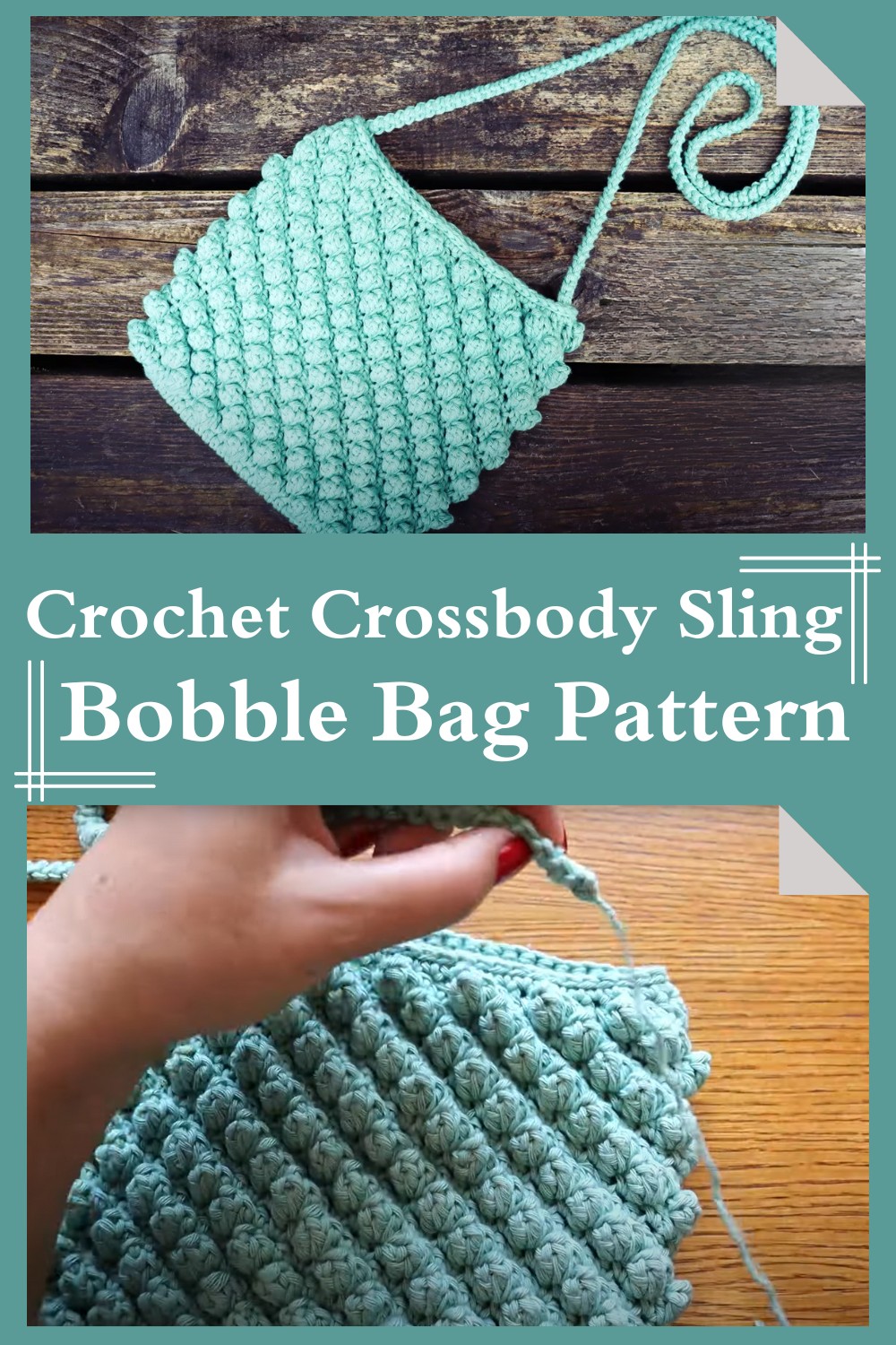 Easy Crochet Crossbody Sling Bobble Bag Pattern