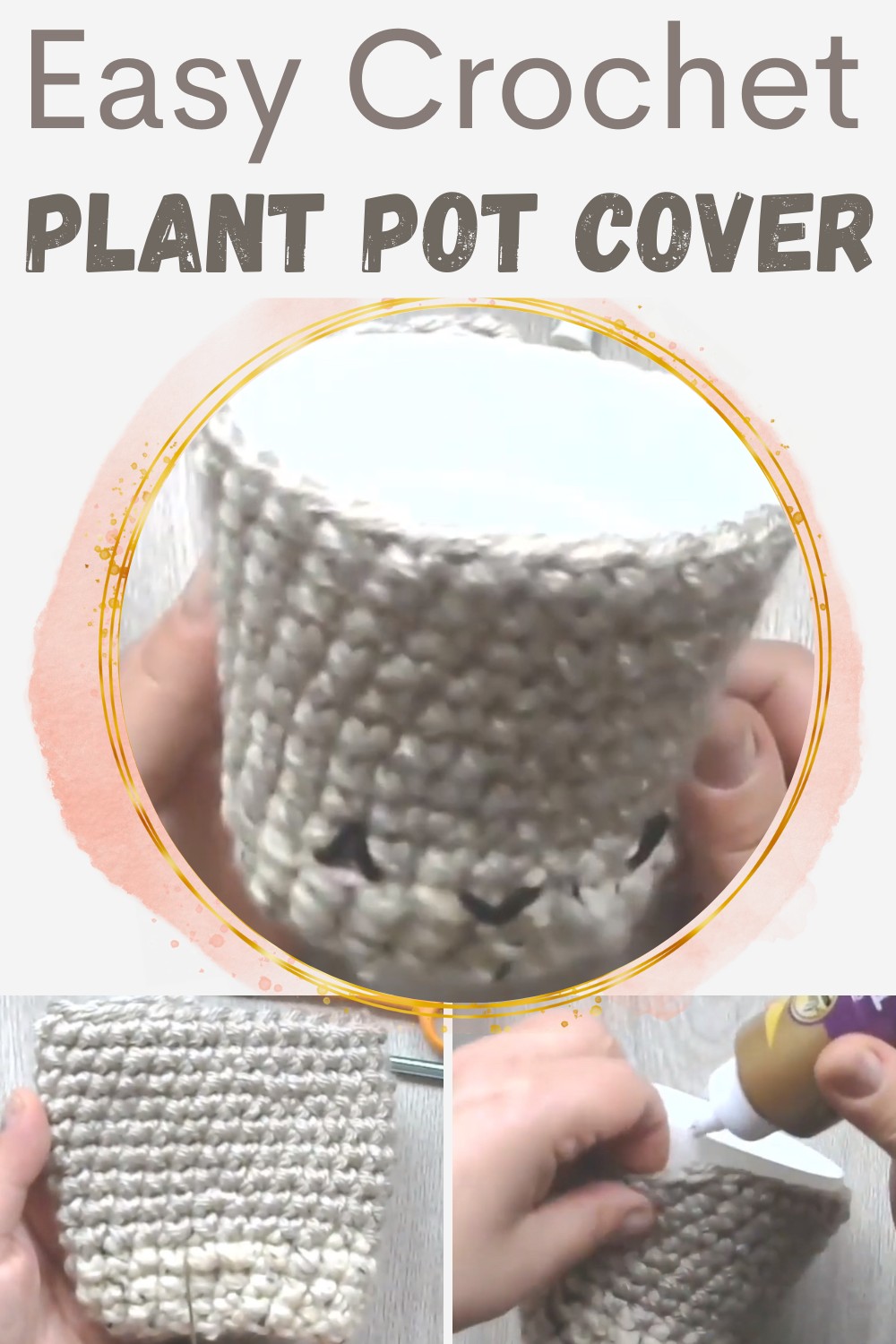 Easy Crochet Plant Pot Cover