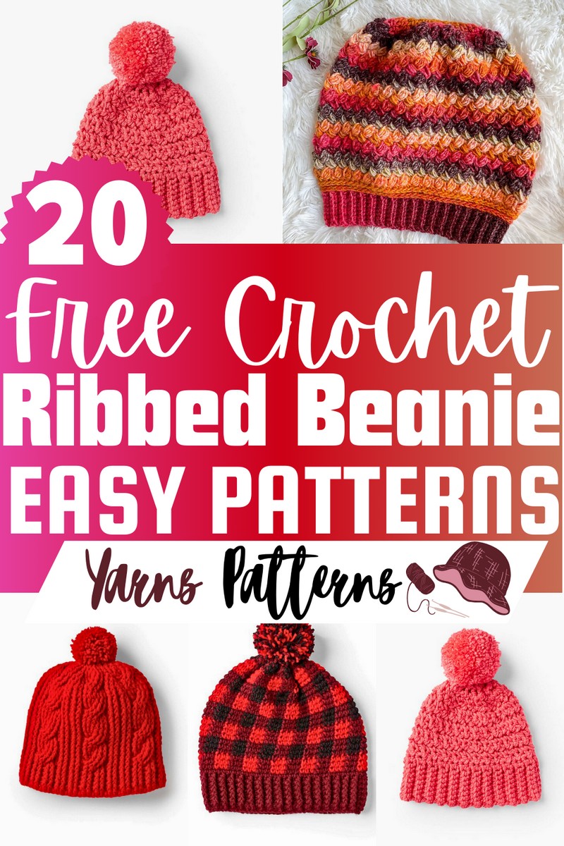 Free Crochet Ribbed Beanie Patterns