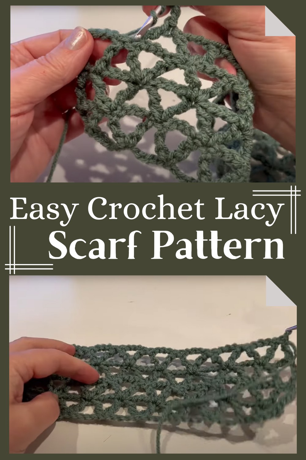 How To Crochet Lacy Scarf