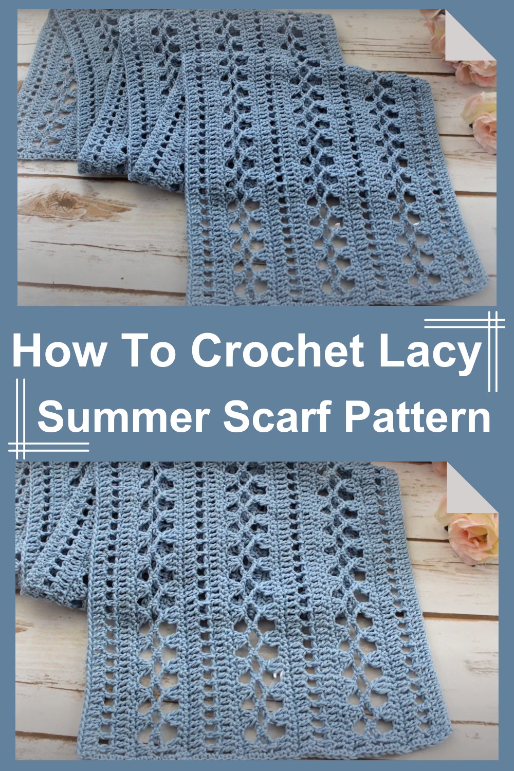 How To Crochet Lacy Summer Scarf Pattern