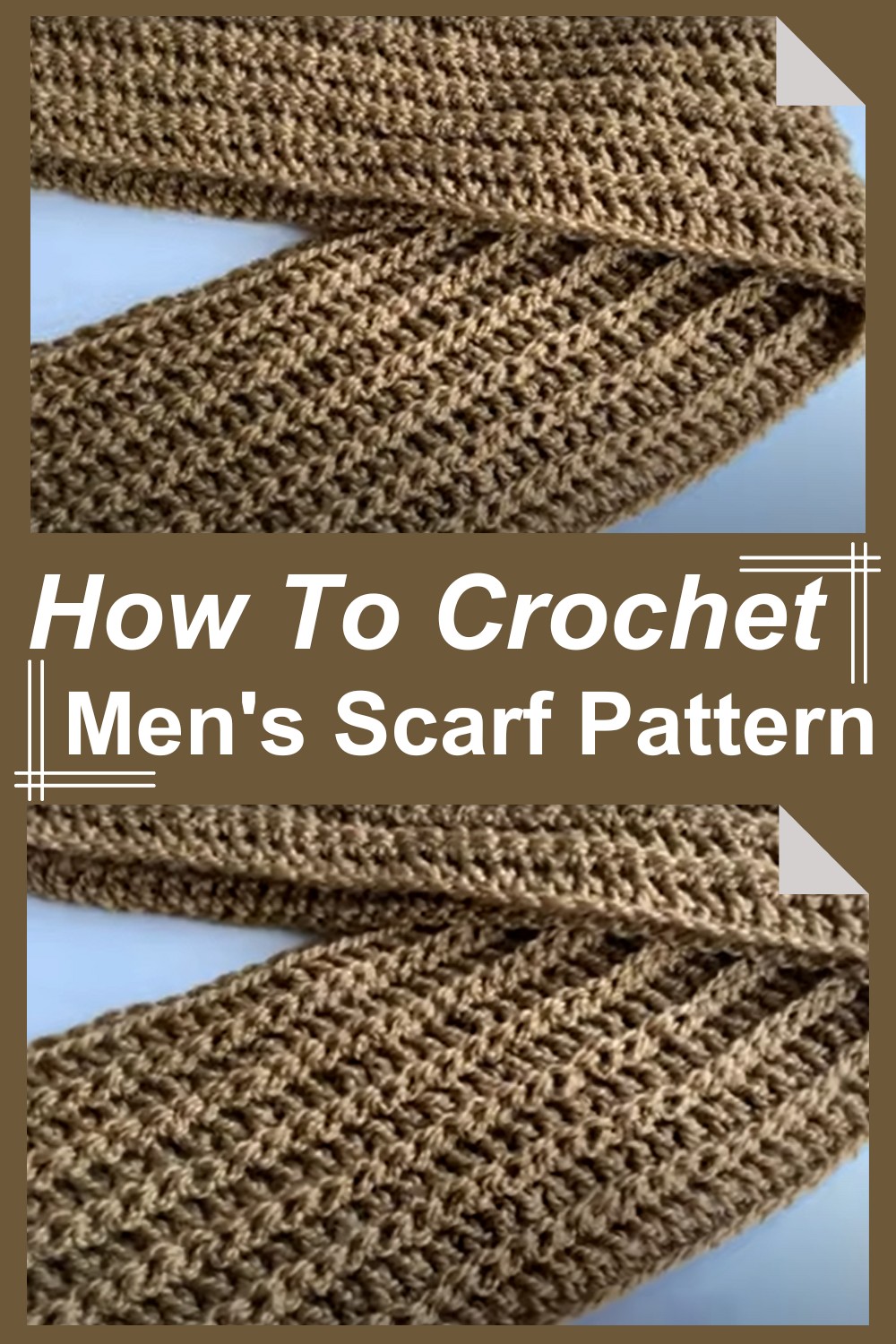 How To Crochet Men's Scarf Pattern 