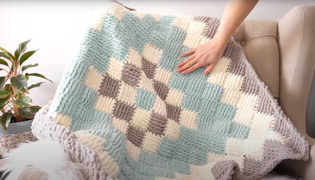 How to Entrelac Crochet Baby Blanket