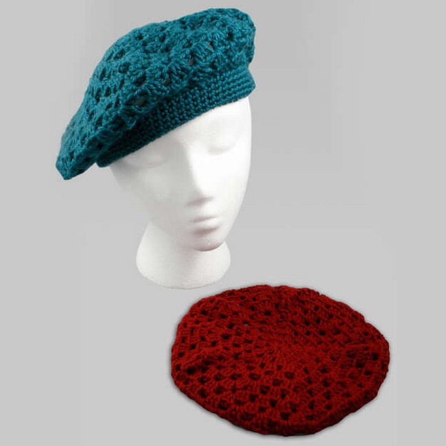 Red Heart Crochet Beret Pattern