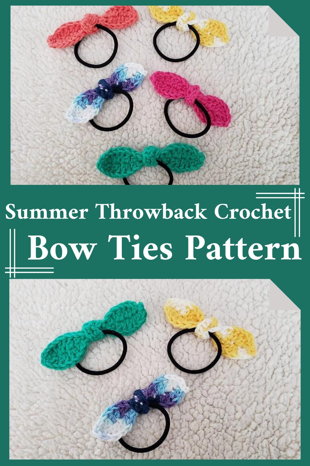 Summer Throwback Crochet Bow Ties Pattern