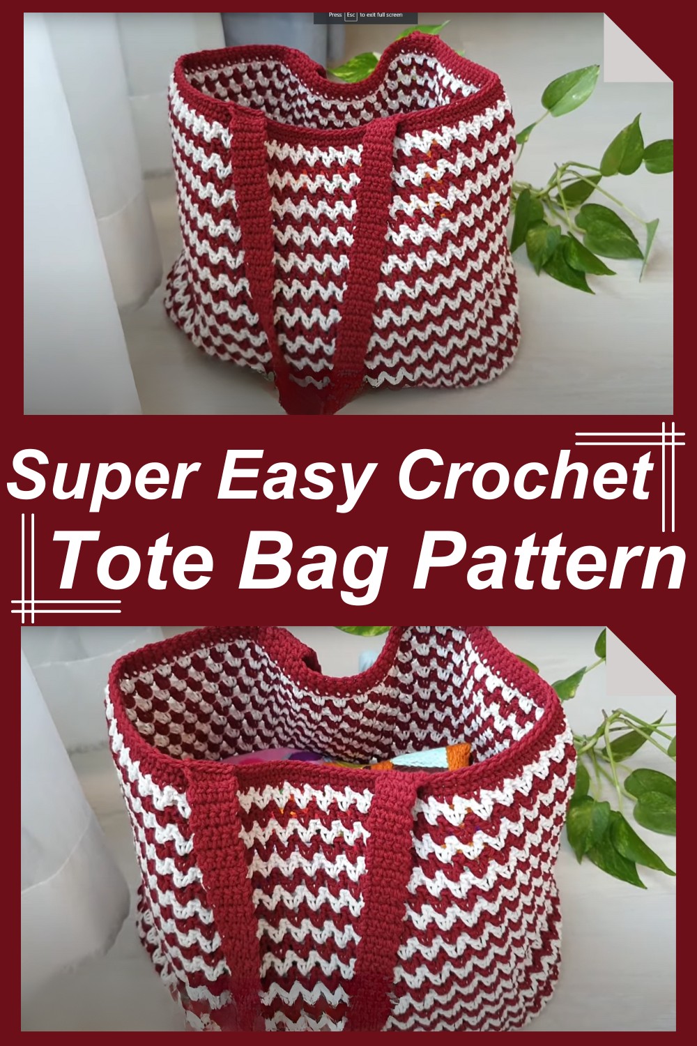 Super Easy Crochet Tote Bag Pattern