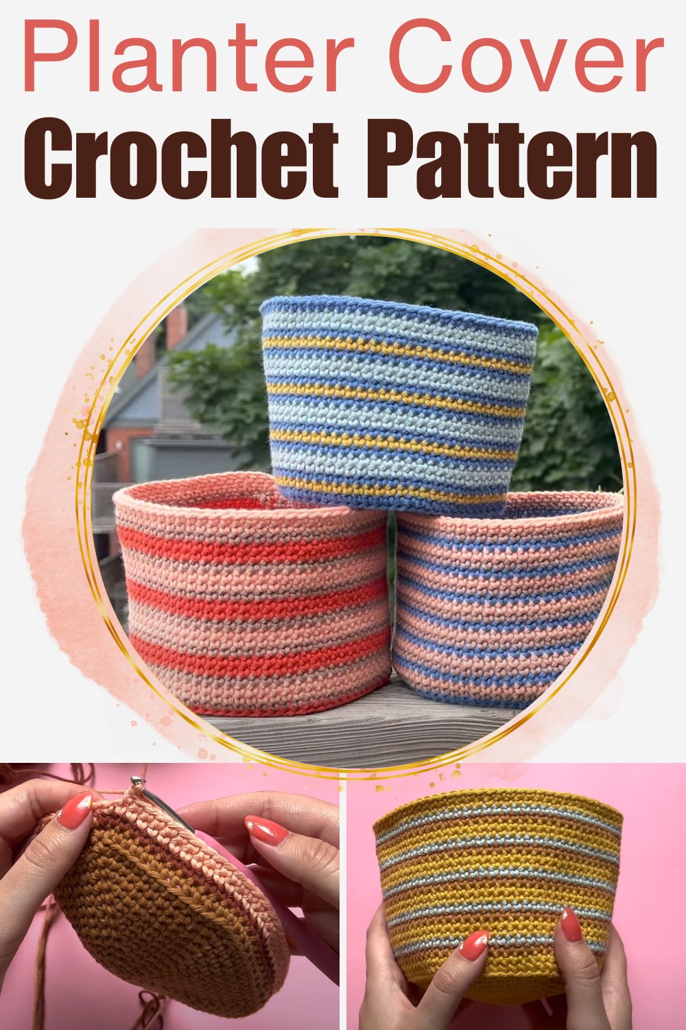 Vernon Planter Cover Crochet Pattern