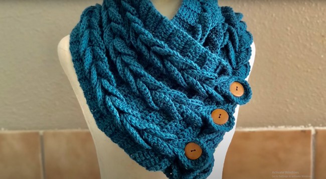 Braids Crochet Scarf Cowl