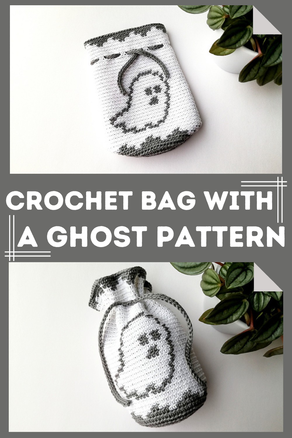 Crochet Bag With A Ghost Pattern