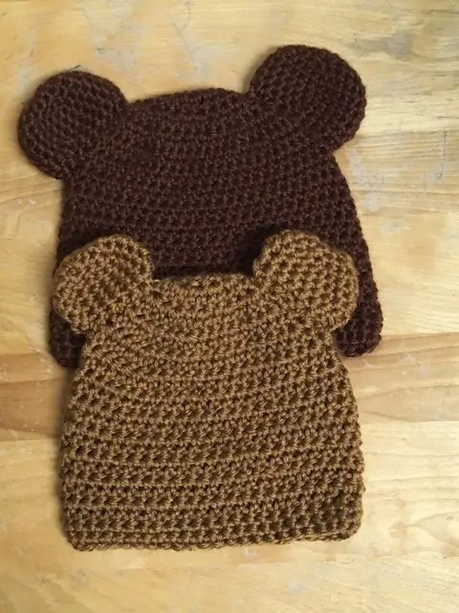 Crochet Basic Bear Hat Pattern