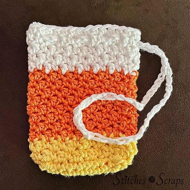 Crochet Candy Corn Soap Saver Pattern