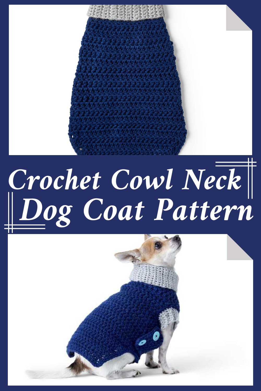 Crochet Cowl Neck Dog Coat Pattern