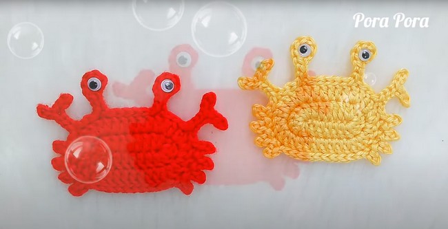 Crochet Crab Applique