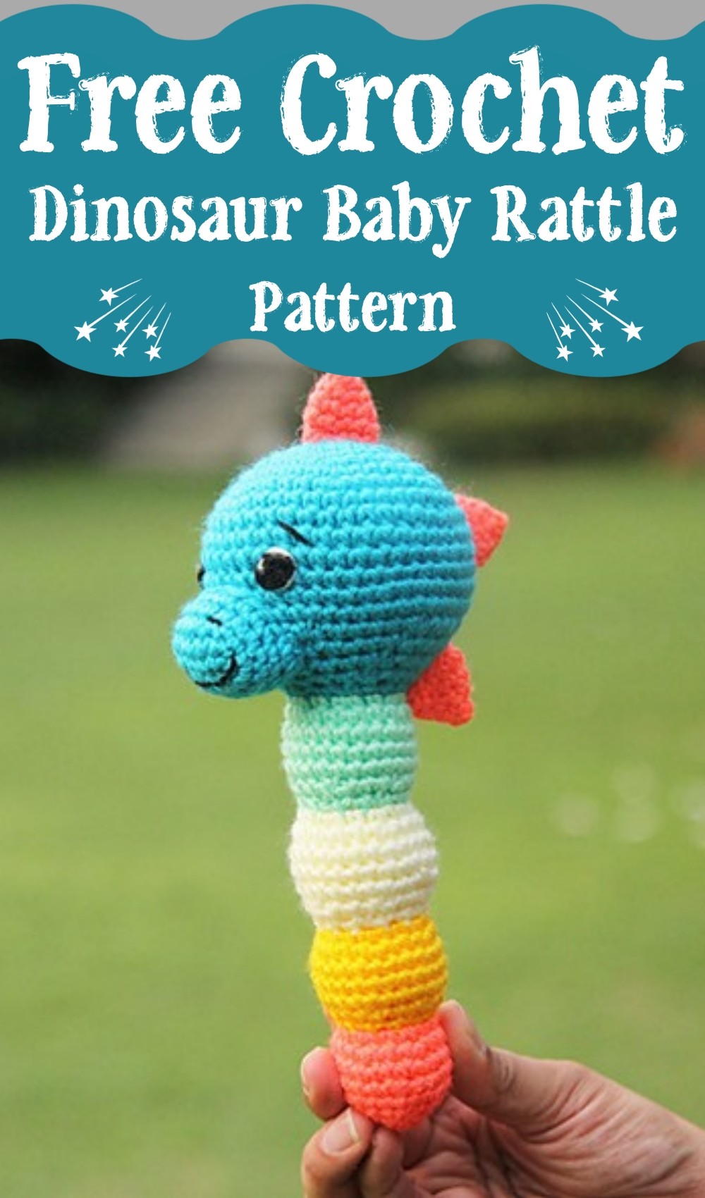 Crochet Dinosaur Baby Rattle Pattern