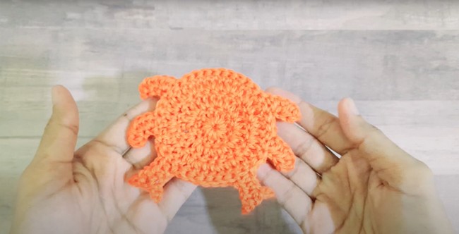 Crochet Easy Crab Applique