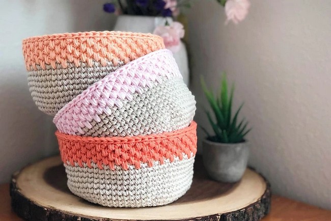 Crochet Easy Modern Storage Basket Pattern