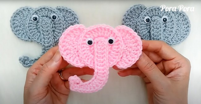 Crochet Elephant Applique