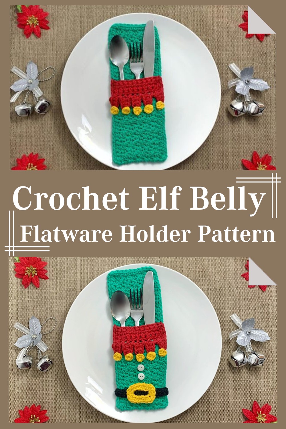 Crochet Elf Belly Flatware Holder Pattern