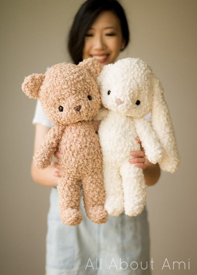 Crochet Fleece Teddy & Bunny Pattern