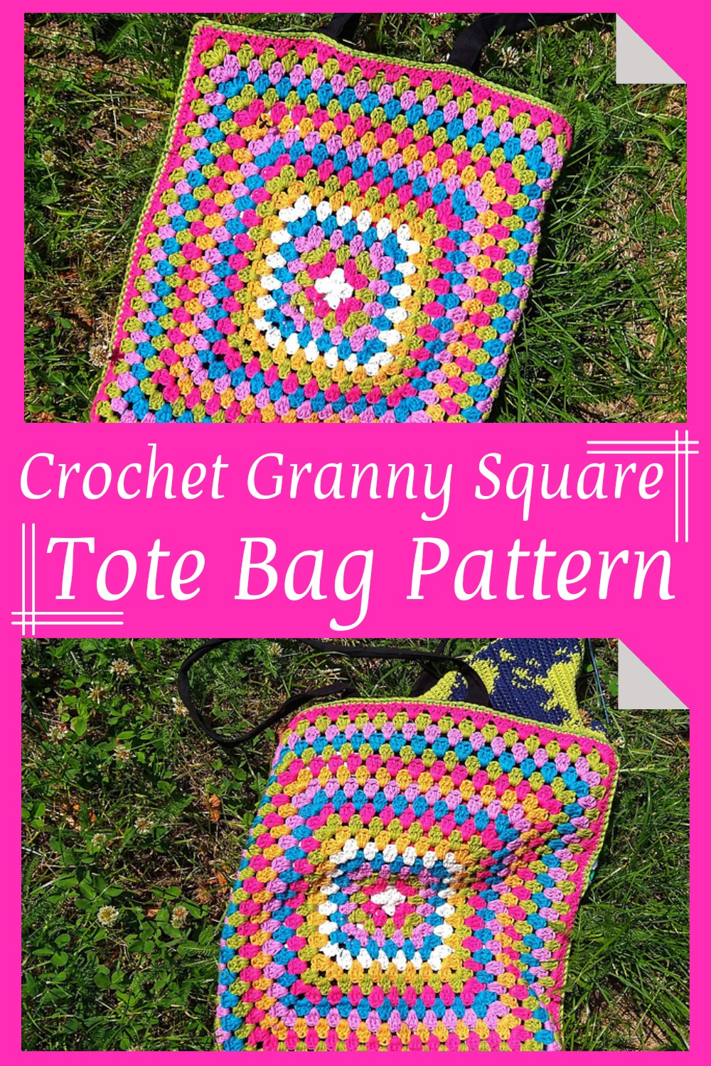 Crochet Granny Square Tote Bag Pattern