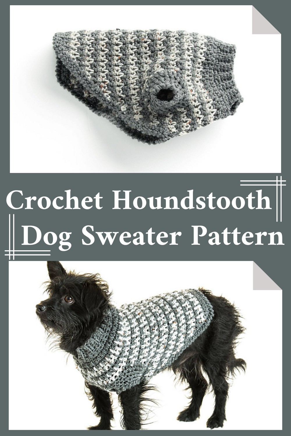 Crochet Houndstooth Dog Sweater Pattern