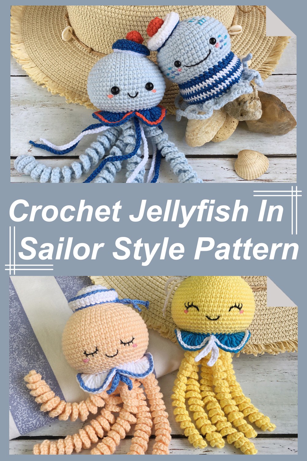 Crochet Jellyfish In Sailor Style Pattern