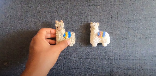 Crochet Llama Brooch