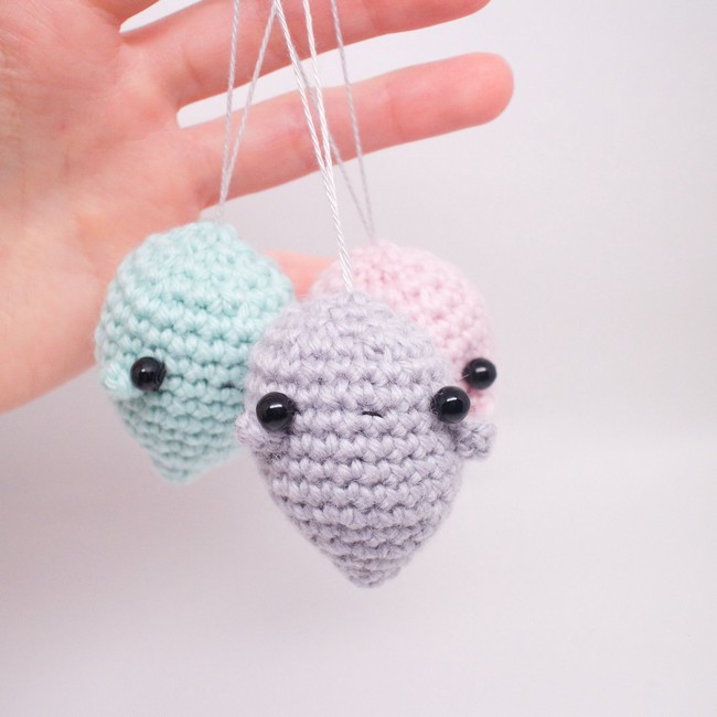 Crochet Mini Amigurumi Ghost Ornament Pattern