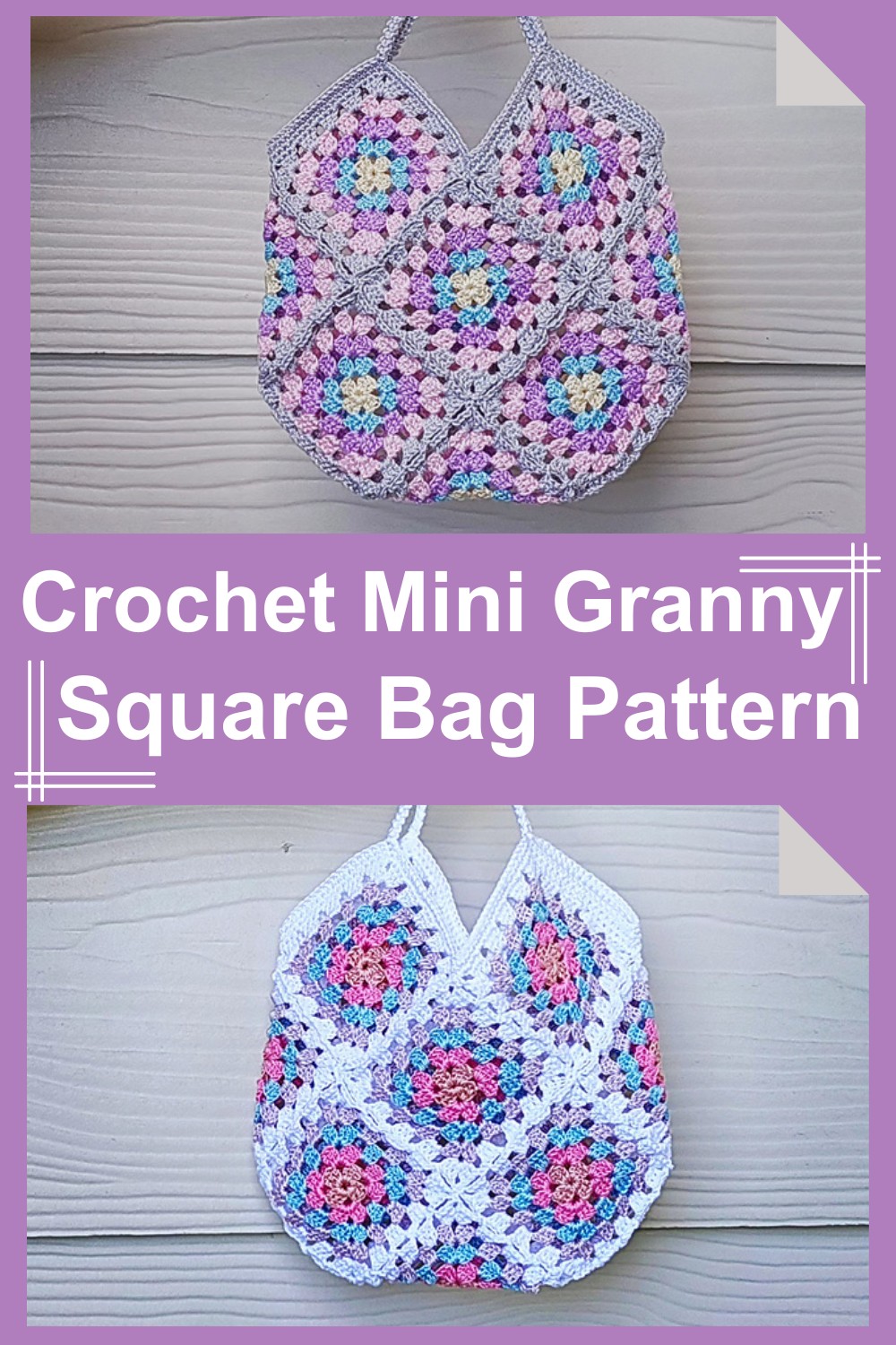 Crochet Mini Granny Square Bag Pattern