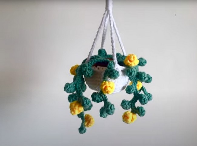 Crochet Mini Hanging Plant