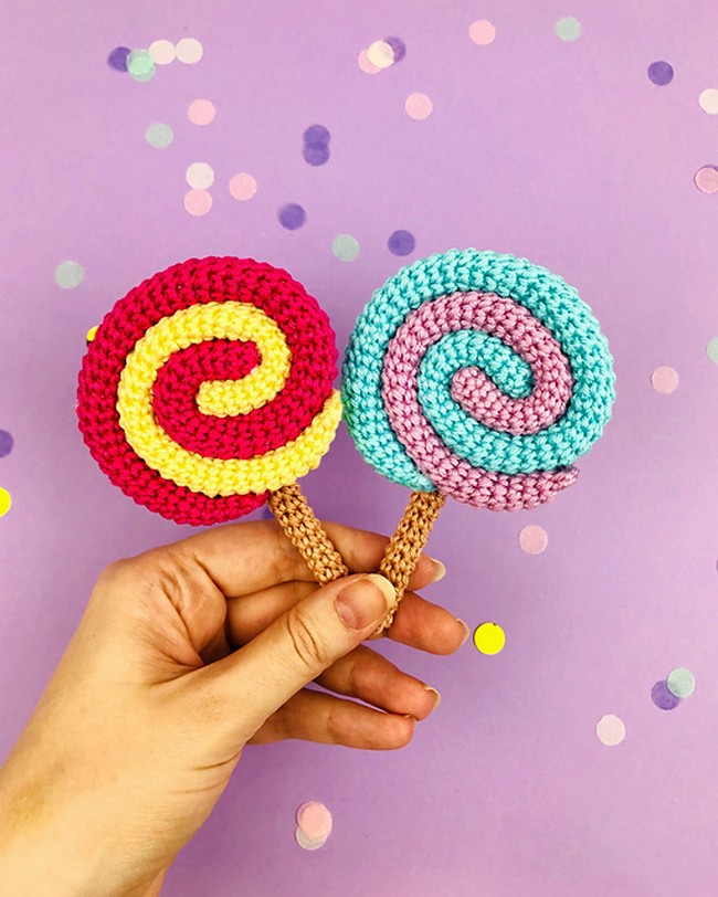 Crochet Mini Lollipop Pattern