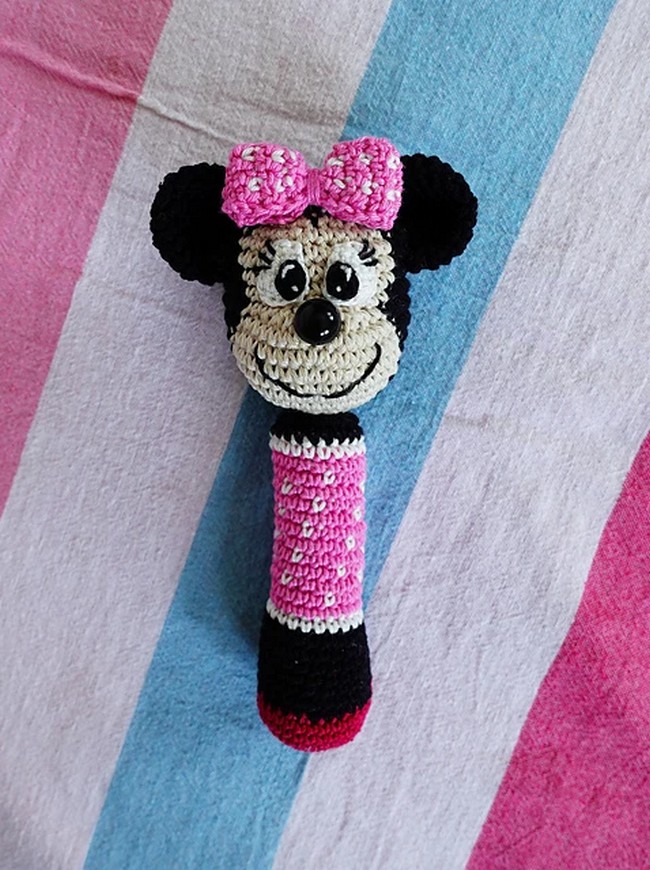 Crochet Minnie Mouse Baby Rattle Pattern