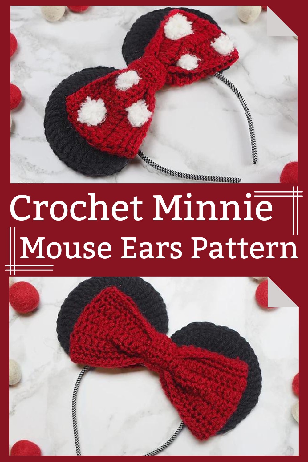 Crochet Minnie Mouse Ears Pattern