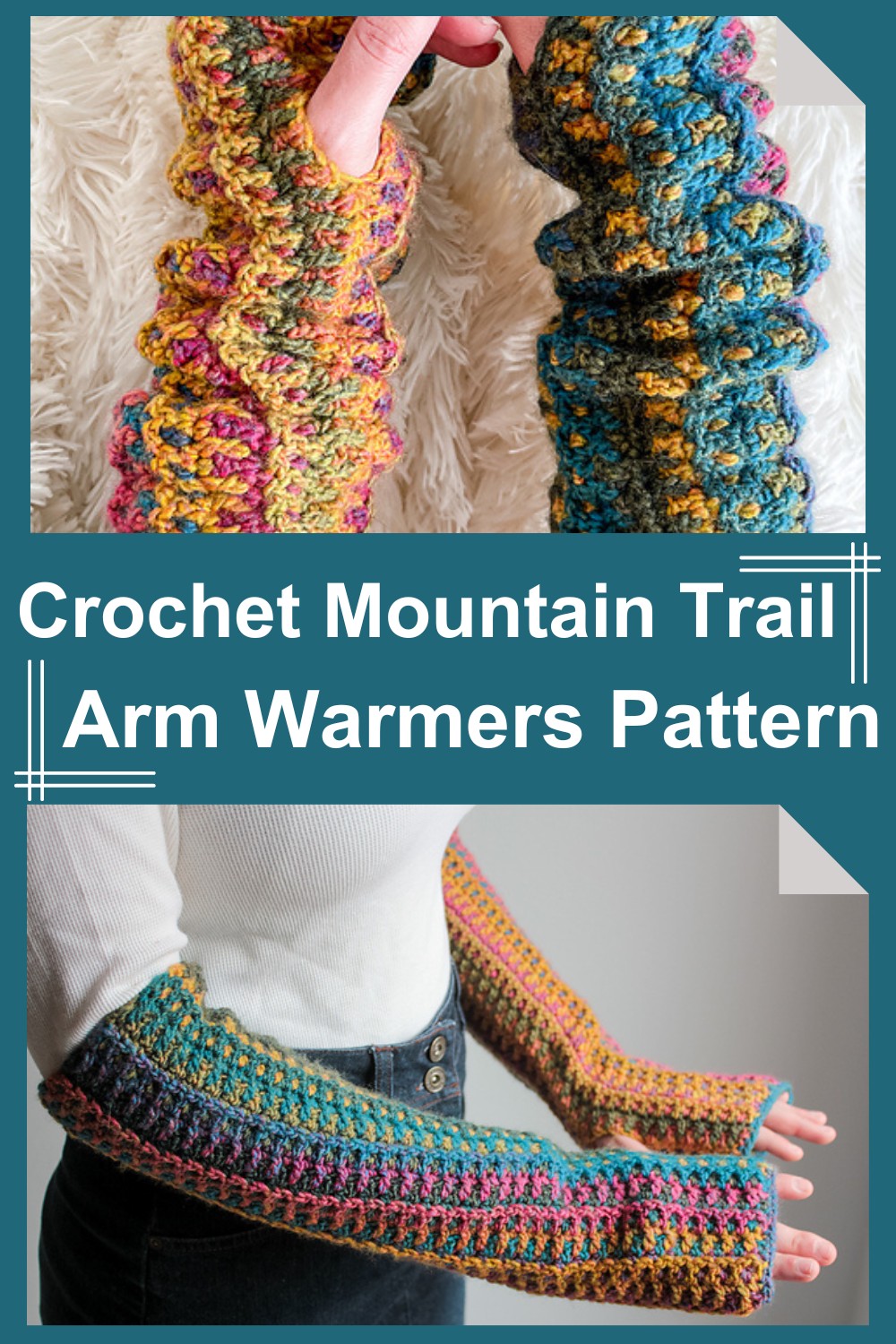 Crochet Mountain Trail Arm Warmers Pattern