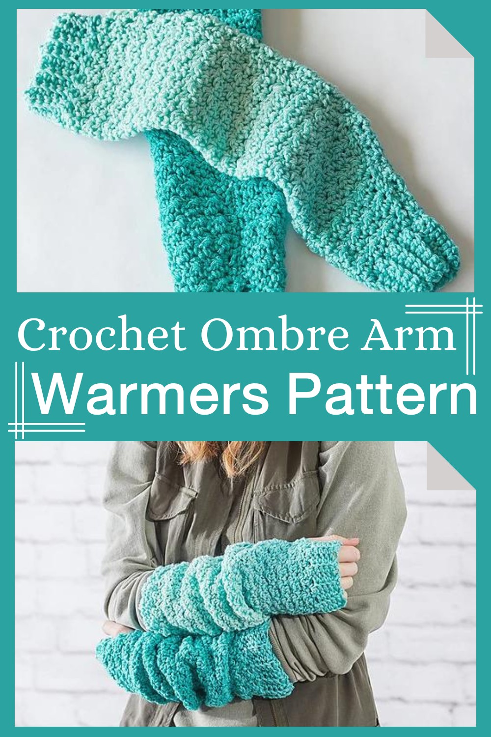 Crochet Ombre Arm Warmers Pattern