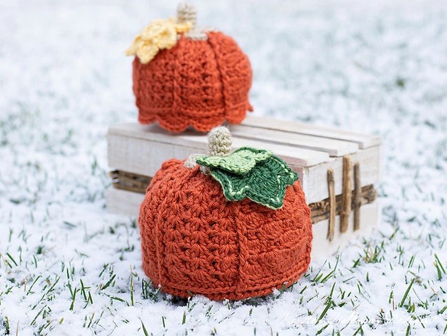 Crochet Patchwork Pumpkin Hat Pattern