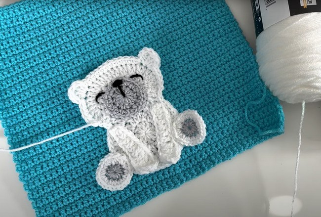 Crochet Polar Bear Appliqué