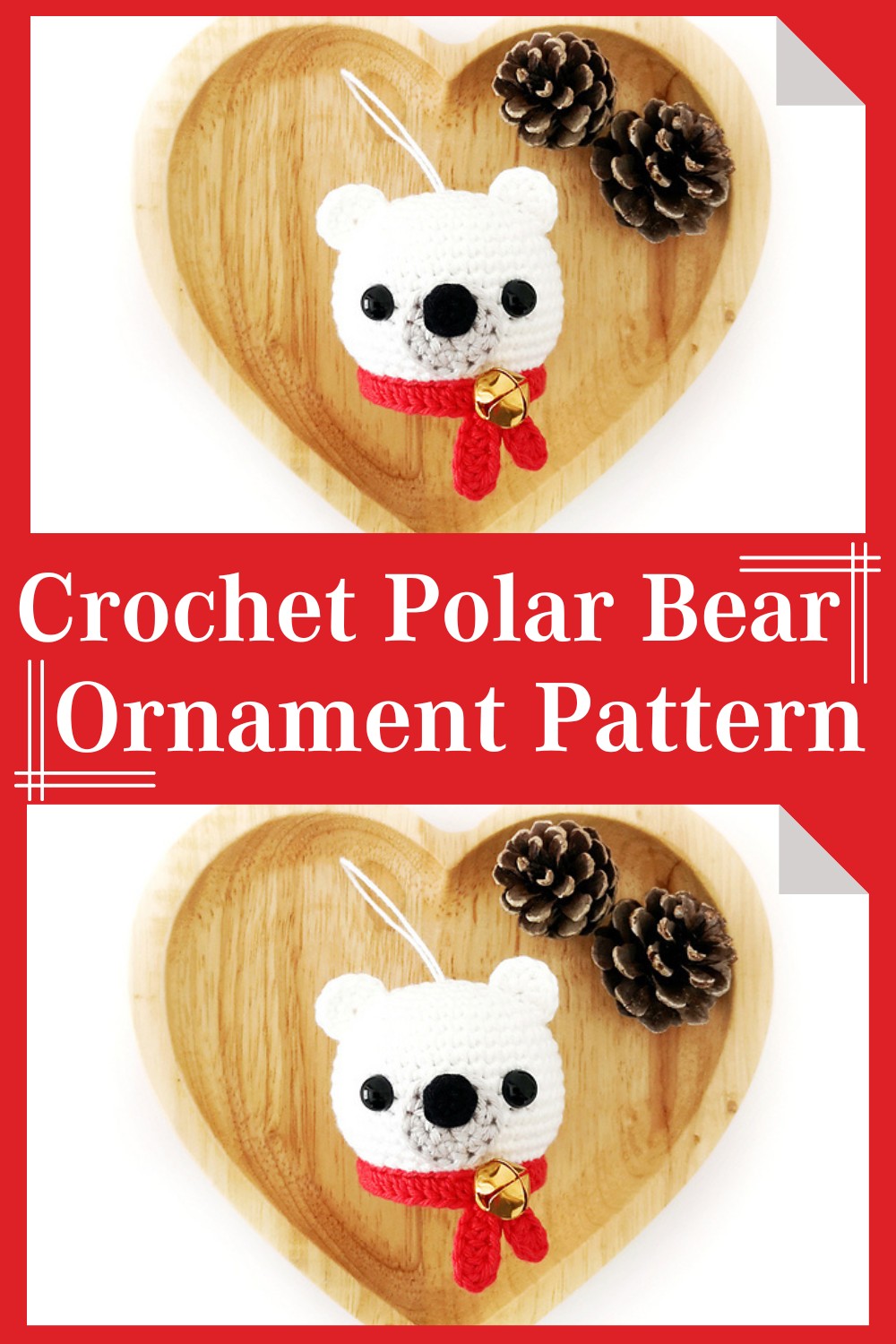 Crochet Polar Bear Ornament Pattern