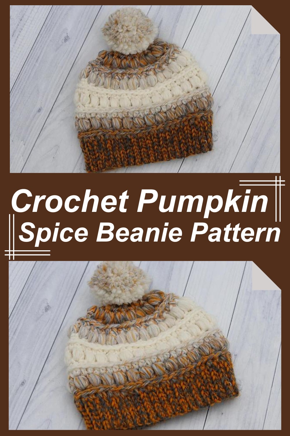 Crochet Pumpkin Spice Beanie Pattern