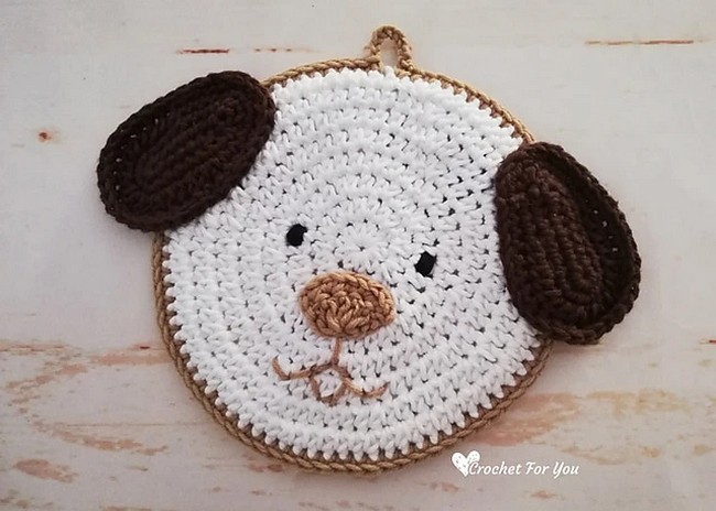 Crochet Puppy Dog Potholder Pattern