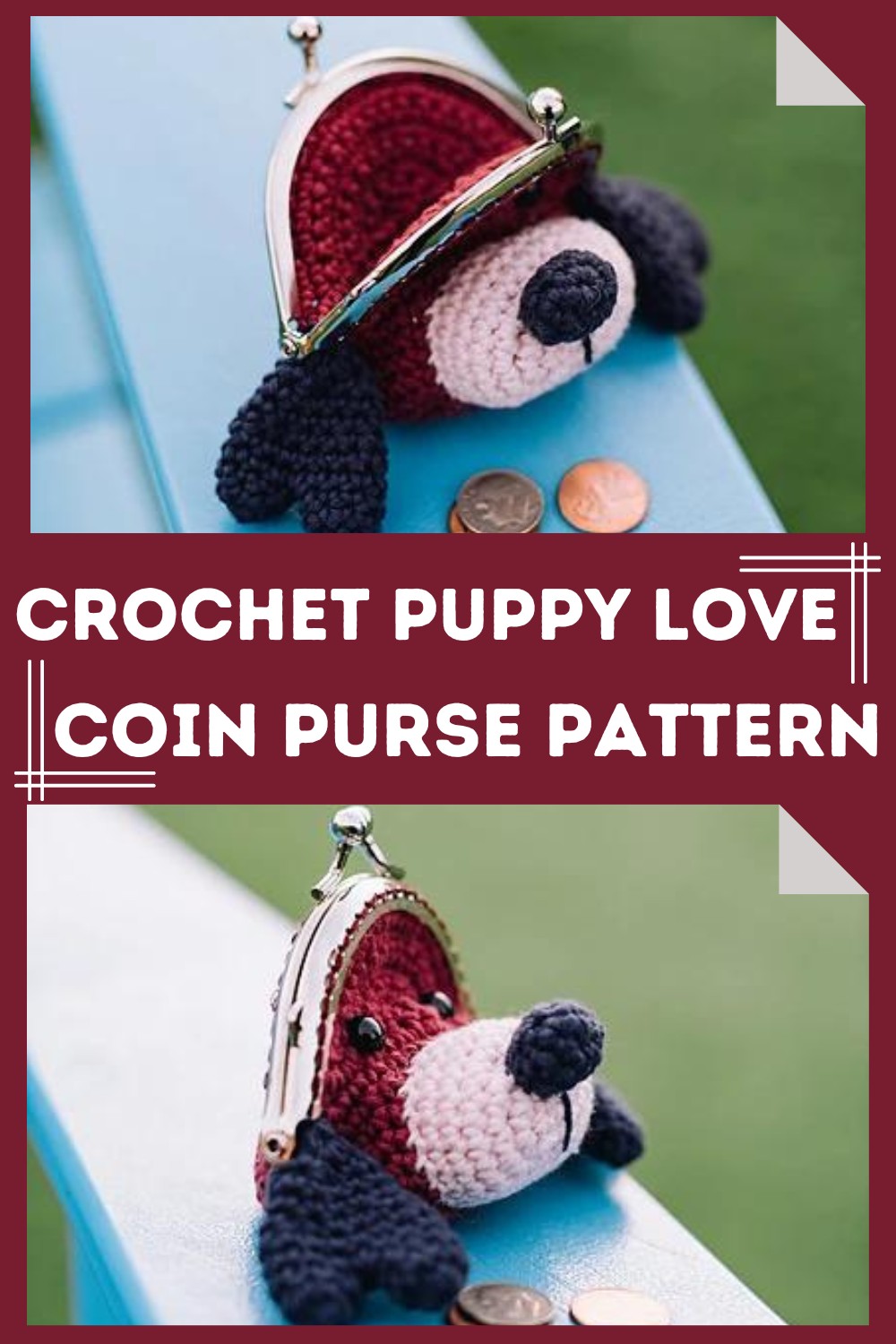 Crochet Puppy Love Coin Purse Pattern