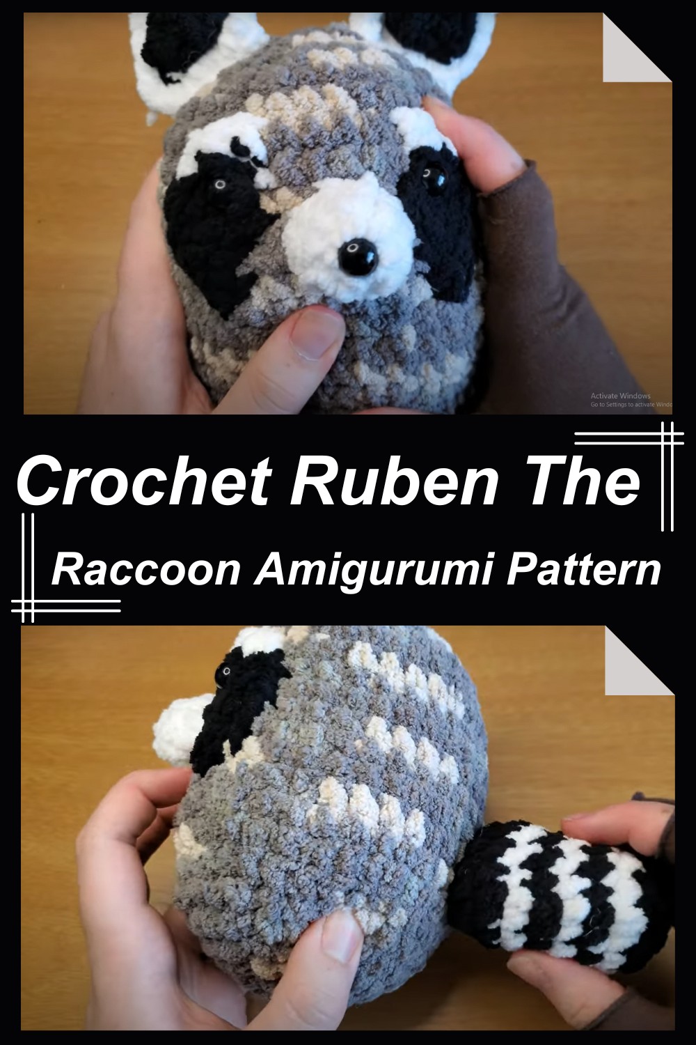 Crochet Ruben The Raccoon Amigurumi Pattern