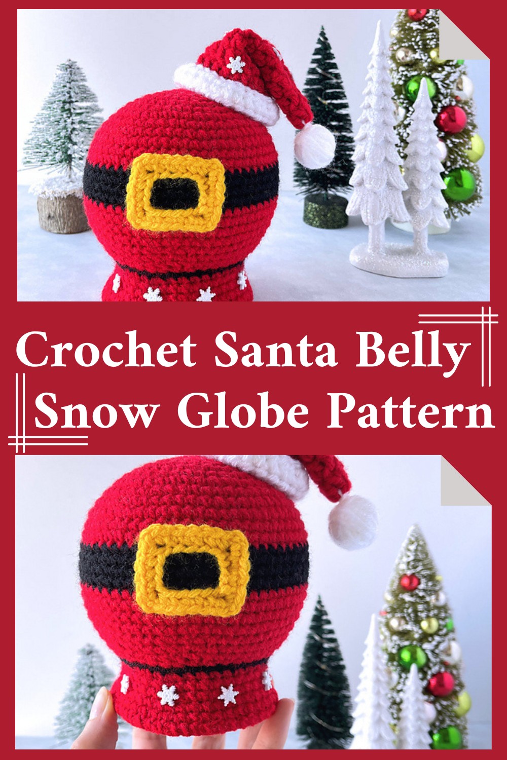 Crochet Santa Belly Snow Globe Pattern