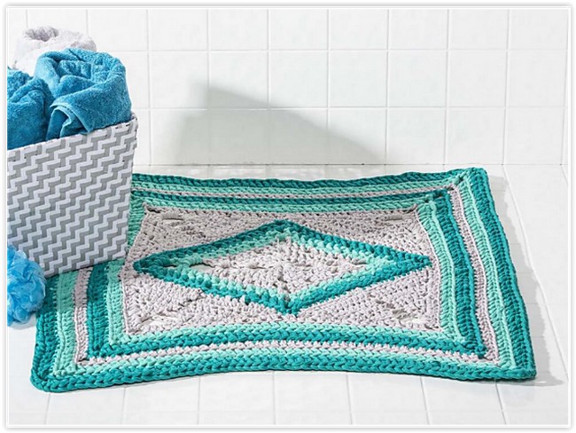 Crochet Sea-glass Bath Mat Pattern