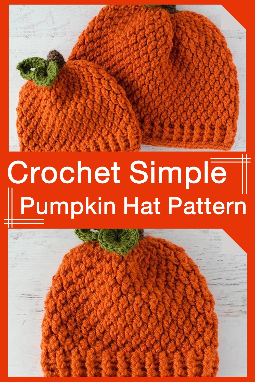 Crochet Simple Pumpkin Hat Pattern