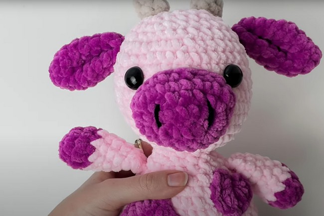 Crochet Strawberry Cow