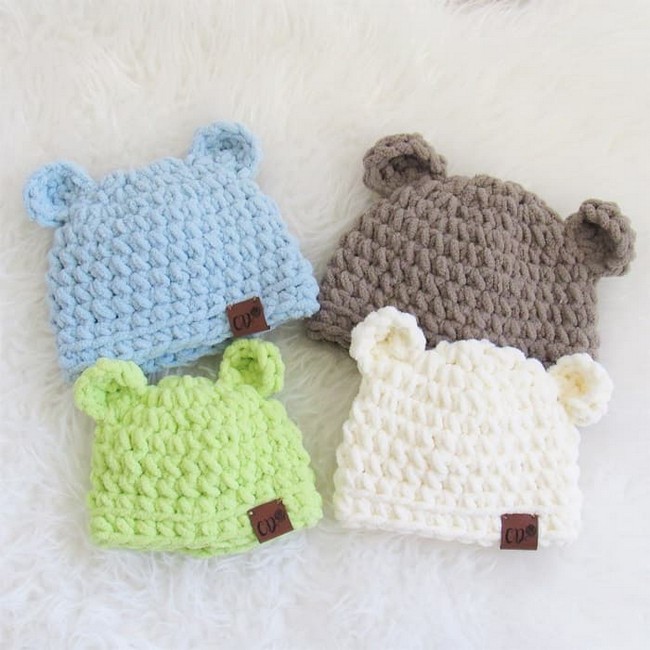 Crochet Teddy Hats Pattern