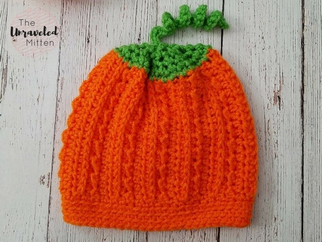 Crochet Textured Pumpkin Hat Pattern