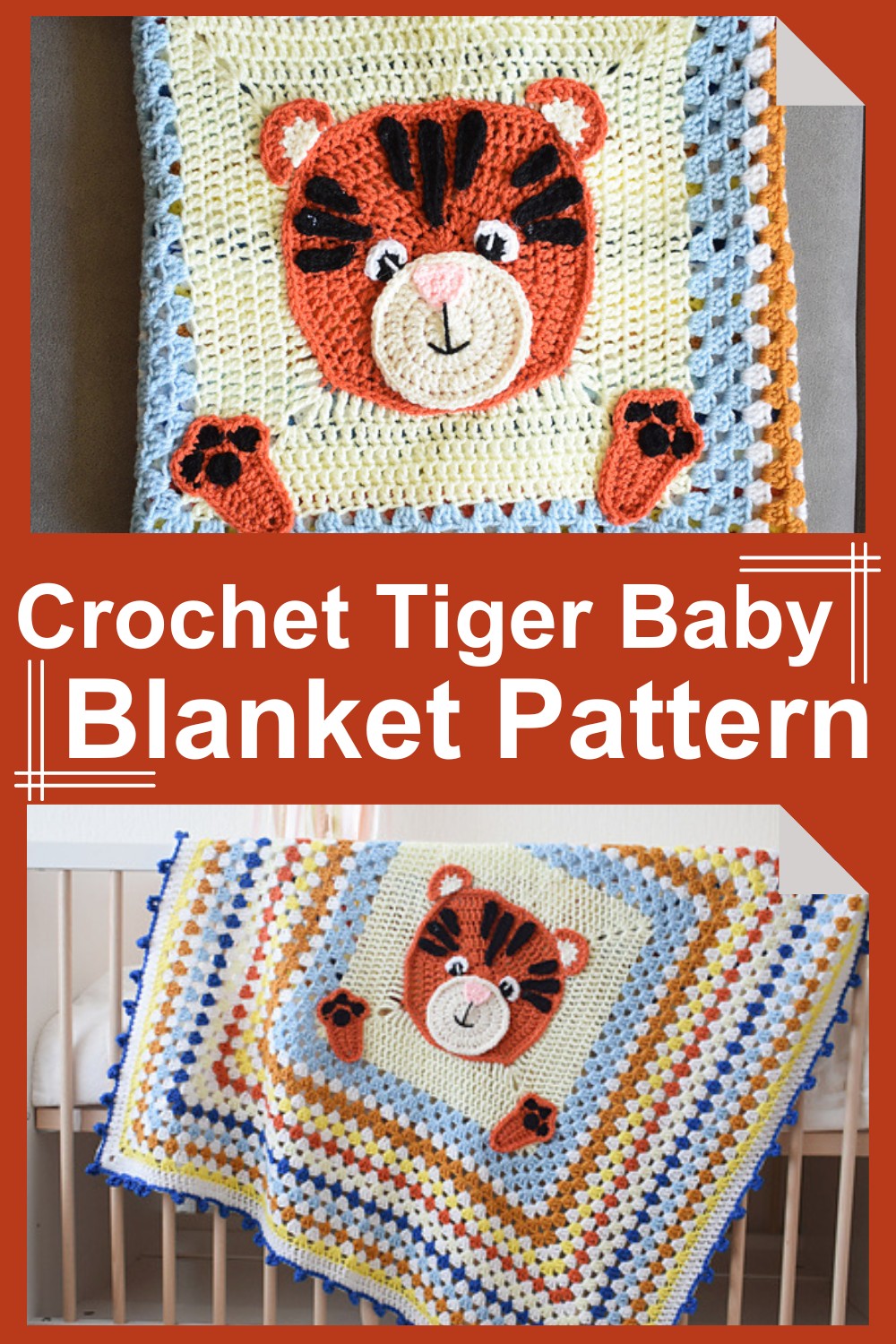 Crochet Tiger Baby Blanket Pattern